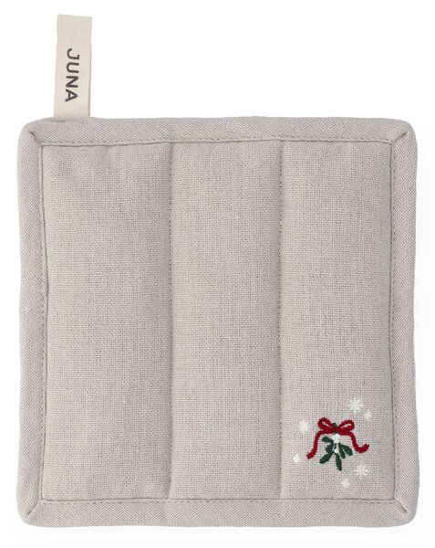 Vyšívaná chňapka Mistletoe White 22 × 22 cm