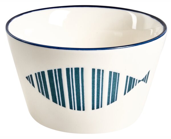 16-dielna sada jedálenského riadu biela a modrá porcelán reaktívna glazúra ručne vyrobený servis pre 4 osoby s motívom rýb