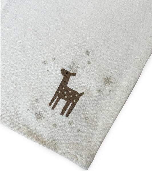Vyšívaná utierka Reindeeer White 50 × 70 cm