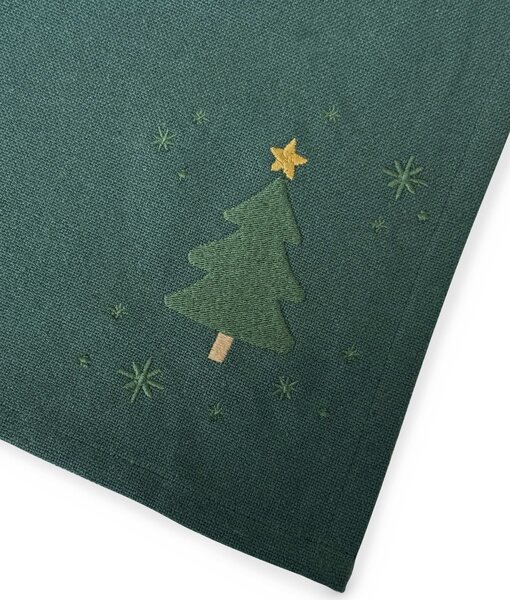 Vyšívaná utierka Christmas Tree Green 50 × 70 cm