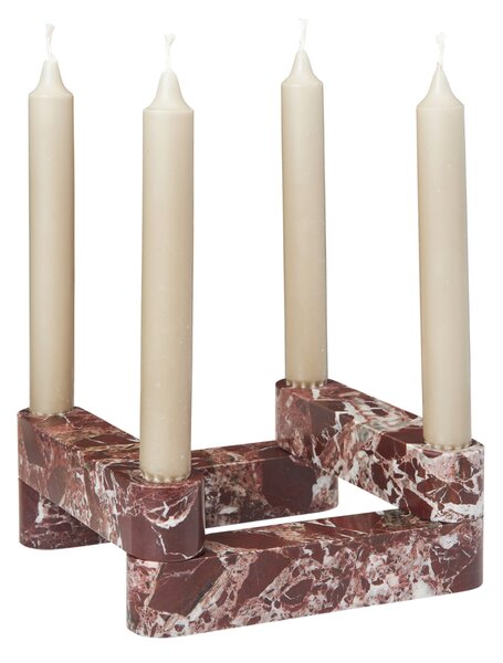 Modulárny svietnik Newel Rosso Levanto Marble