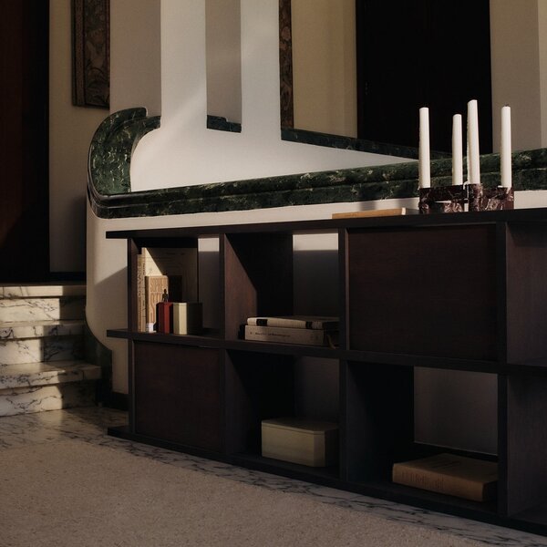 Modulárny svietnik Newel Rosso Levanto Marble