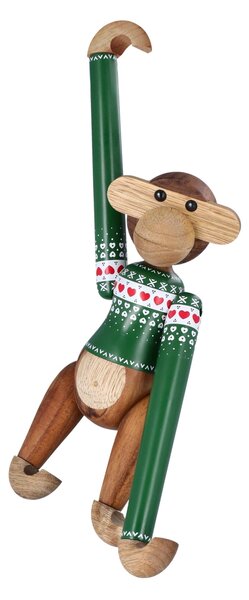 Drevená opička Monkey Christmas Jumper 2025 Small