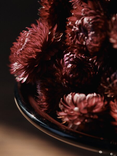 Sklenená misa na podstavci Damo Dark Grape Ø 24 cm