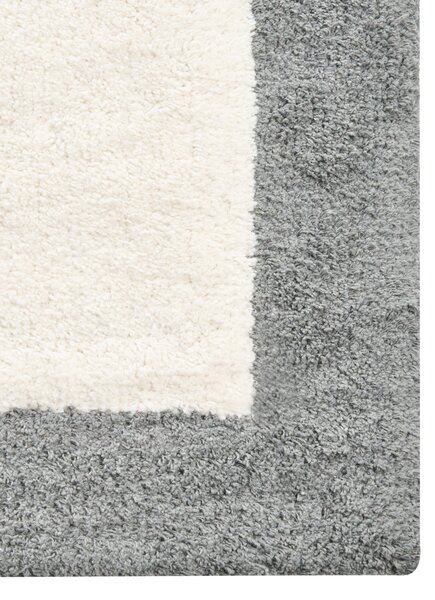 Kúpeľňová predložka béžová a sivá bavlnená obdĺžnikový tvar 60 x 90 cm koberec do kúpeľne moderný dizajn