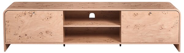 Nočný stolík hnedý efekt koreňovej kresby dreva MDF melamínová povrchová úprava mid-century modern štýl obývacia izba