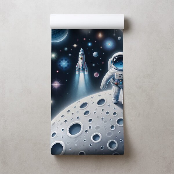 Tapeta detský vesmír s astronautmi