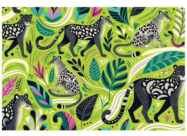 Tapeta leopardy v tropickej džungli
