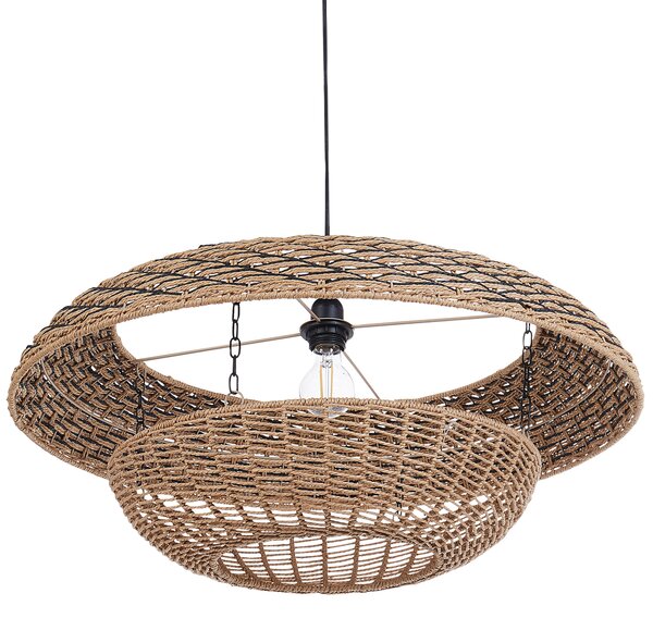 Závesná lampa prírodná s tienidlom z papierového lana závesné svietidlo do interiéru