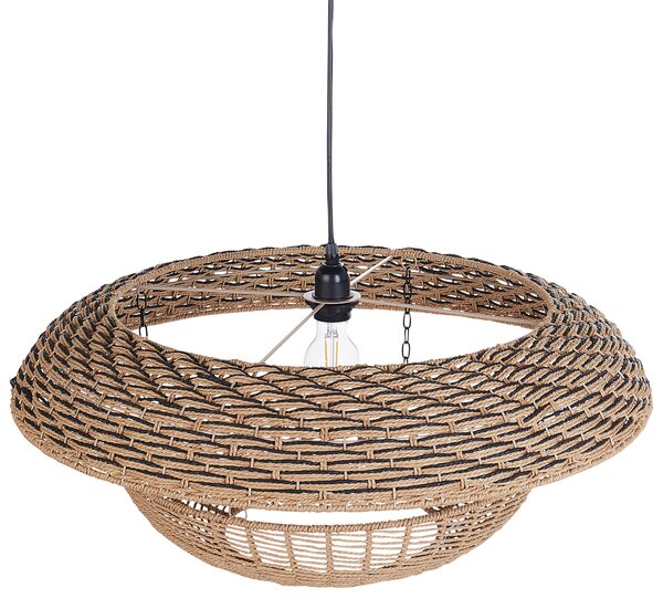 Závesná lampa prírodná s tienidlom z papierového lana závesné svietidlo do interiéru