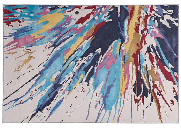 Koberec viacfarebný 160 x 230 cm abstraktný efekt maľby s potlačou s krátkym vlasom moderný
