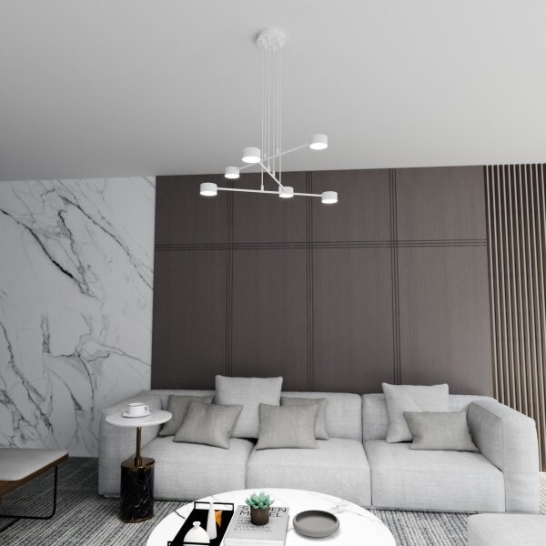 Luster na lanku MODUS 6xGX53/10W/230V biela