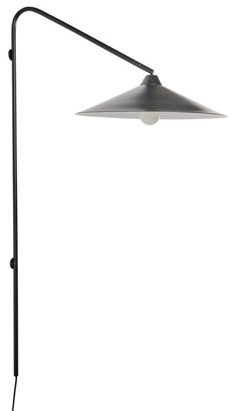 Nástenná lampa čierna kovová nastaviteľné tienidlo moderný industriálny štýl obývacia izba spálňa