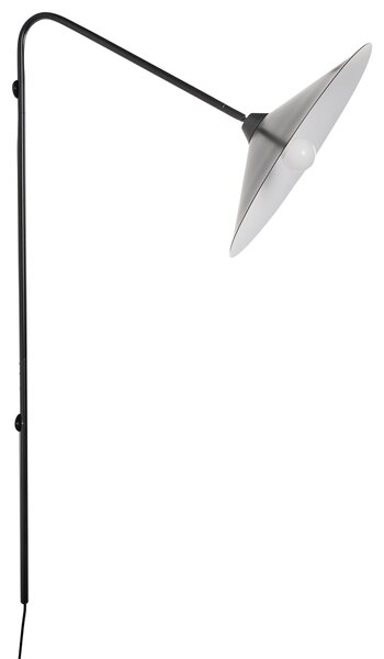 Nástenná lampa čierna kovová nastaviteľné tienidlo moderný industriálny štýl obývacia izba spálňa