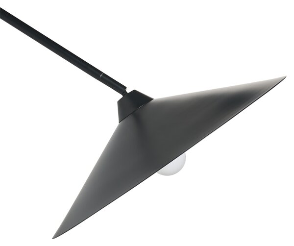 Nástenná lampa čierna kovová nastaviteľné tienidlo moderný industriálny štýl obývacia izba spálňa