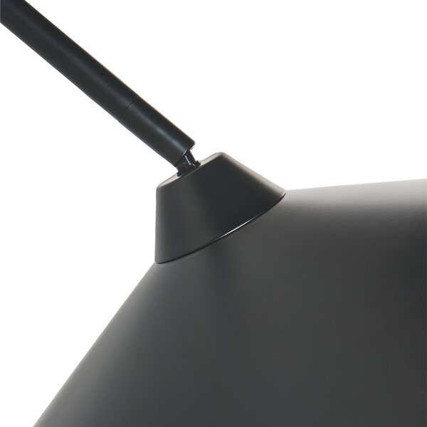 Nástenná lampa čierna kovová nastaviteľné tienidlo moderný industriálny štýl obývacia izba spálňa