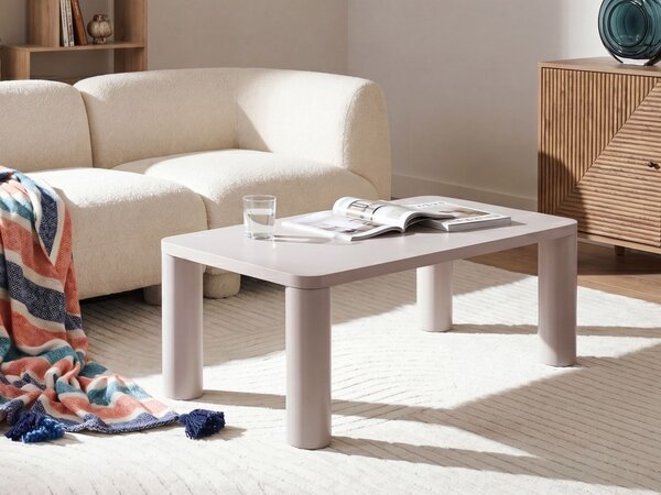 Konferenčný stolík sivobéžový MDF obdĺžnikový tvar 120 x 60 cm moderný štýl obývacia izba