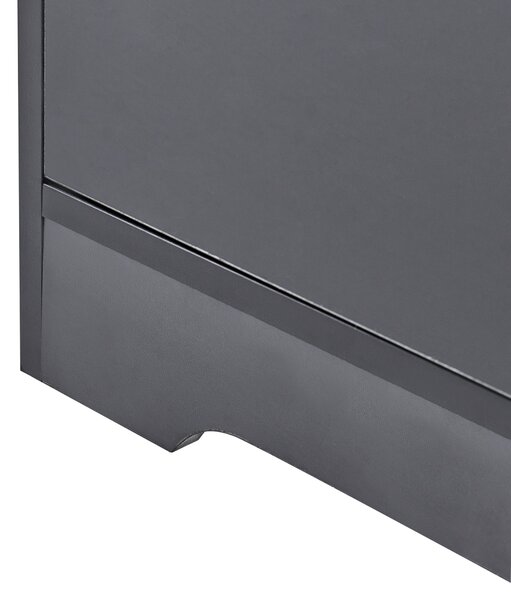 Komoda čierna 5 zásuvkami MDF materiál nábytok s úložným priestorom škandinávsky štýl