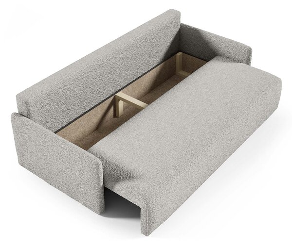 Rozkladacia pohovka s úložným priestorom Glove - svetlosivá