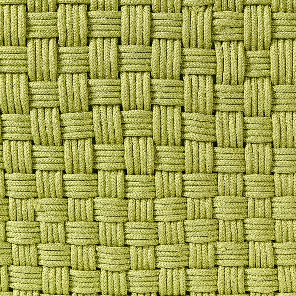 Vonkajší taburet zelený syntetický materiál 50 x 50 x 35 cm štvorcový tvar pletený ručná výroba puf podnožka moderný boho štýl záhrada