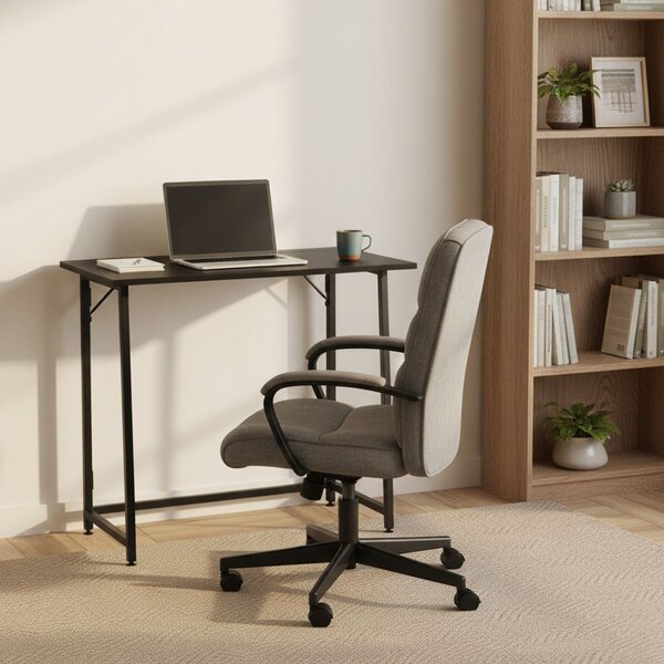 ModernHome Skladací počítačový stôl 80x45 cm, čierny ModernHome