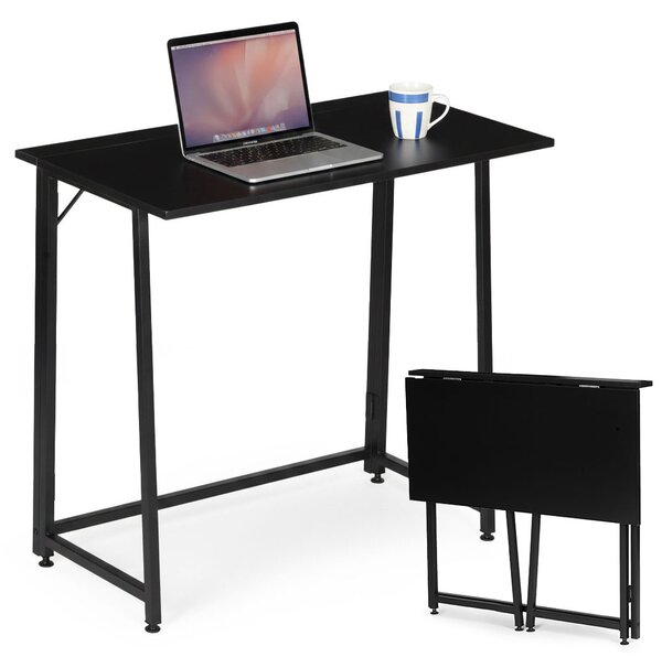 ModernHome Skladací počítačový stôl 80x45 cm, čierny ModernHome