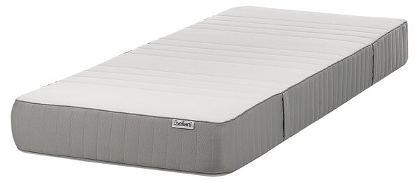 Penový matrac biely a sivý polyester 80 x 200 cm stredne tvrdý snímateľný poťah so zipsom
