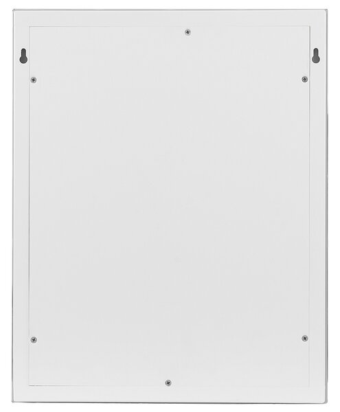 Nástenné zrkadlo s LED svetlom biele 40 x 50 cm obdĺžnikové Hollywoodske zrkadlo so žiarovkami na toaletný stolík