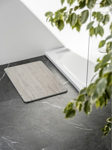 Svetlohnedá kúpeľňová predložka z kremeliny 39x60 cm Puna – Wenko