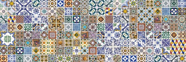 DIMEX | Fototapeta do kuchyne Portugalské obkladačky KI-180-097 | 180 x 60 cm | viacfarebná