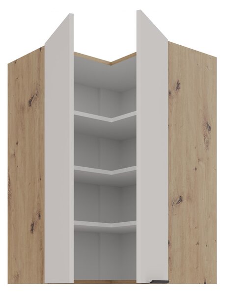 NovýNábytok.sk Horná rohová kuchynská skrinka Sayla 60x60 GN-90 2F (90°) (kašmír + dub artisan). Vlastná spoľahlivá doprava až k Vám domov. 1121431