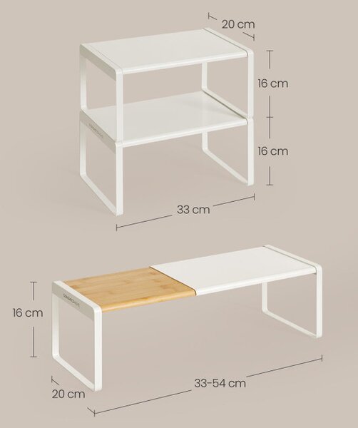 Set 2 výsuvných kuchynských políc KCS051N01