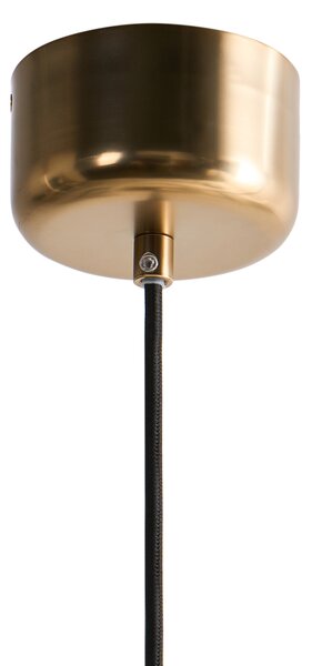 Závesná lampa mosadzná železo s bielym tienidlom mid-century modern štýl obývačka spálňa