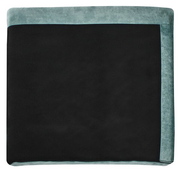Rohová pohovka modrozelená zamatové čalúnenie v tvare písmena L pravostranná moderný štýl obývačka