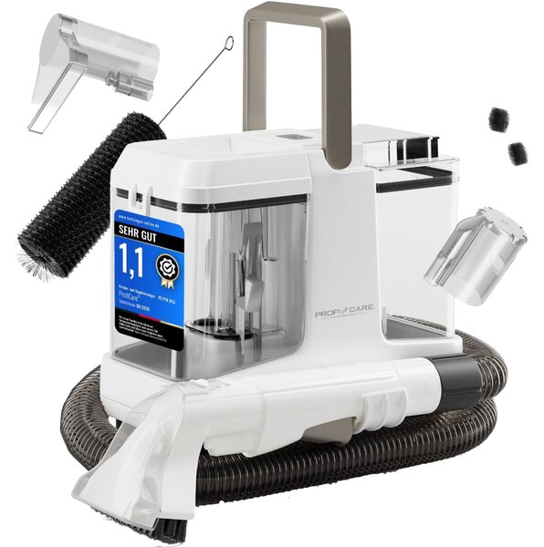 ProfiCare PC-PTR 3153, Handheld, Koberec, Čalúnenie, 0,8 L, 0,6 L, 330 W, Čierna, Biela