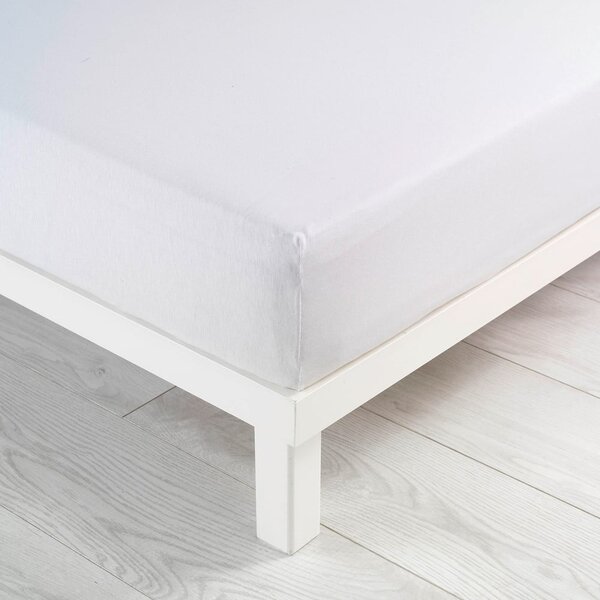 Biela napínacia plachta jersey 160x200 cm Jersy – douceur d'intérieur