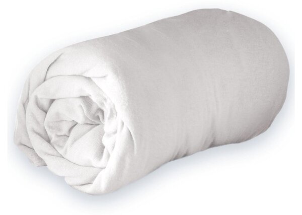 Biela napínacia plachta jersey 160x200 cm Jersy – douceur d'intérieur