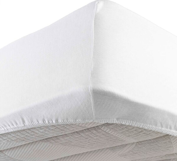 Biela napínacia plachta jersey 160x200 cm Jersy – douceur d'intérieur