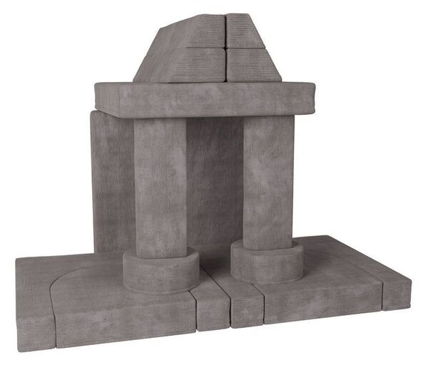 Modulárna dizajnová pohovka pre deti, 150 cm, sivá