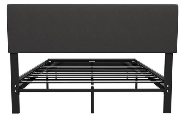 Plávajúca posteľ 140x200 cm, čierná s LED čelom