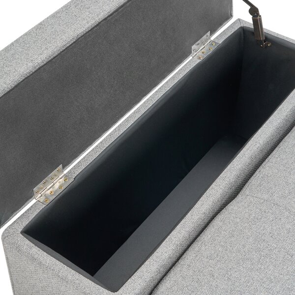 Rohová pohovka sivá umelý ľan látkové čalúnenie 3-miestna rozkladacia na spanie s úložným priestorom ľavostranná moderný štýl