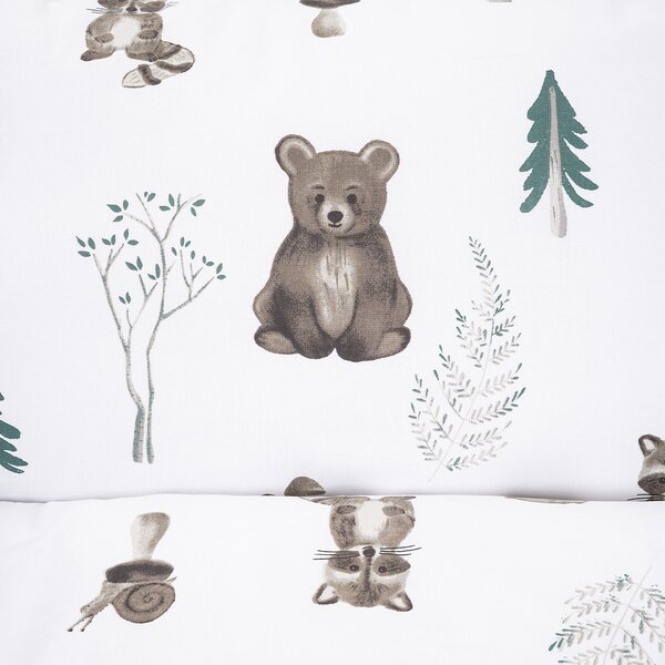 4Home Detské bavlnené obliečky do postieľky Forest Friends, 100 x 135 cm, 40 x 60 cm