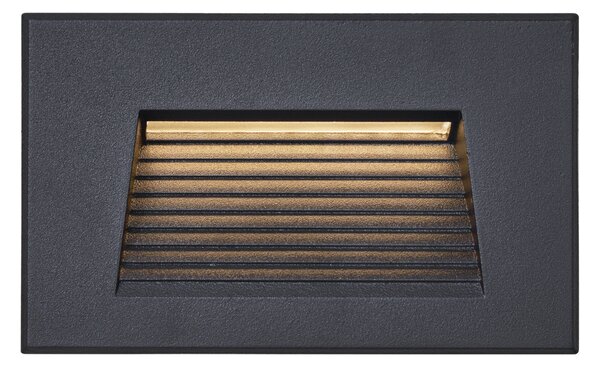Moderné zapustené nástenné svietidlo čierne 11,5 cm vrátane LED IP65 - Trem