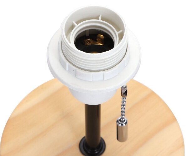 Aigostar - Stolná lampa s USB portom 1xE27/40W/230V čierna/krémová