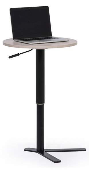 Odkladací stolík, výškovo nastaviteľný, 51-77 x 50 cm, dub biely