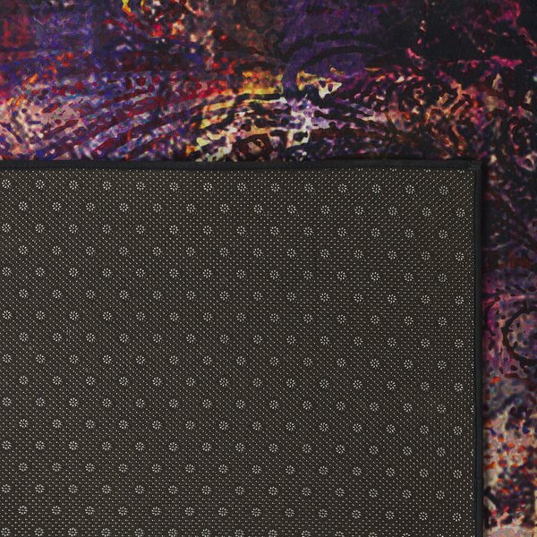 Koberec viacfarebný polyester 160 x 230 cm abstraktný vzor gumená spodná časť obývacia izba spálňa