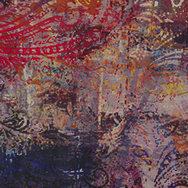 Koberec viacfarebný polyester 160 x 230 cm abstraktný vzor gumená spodná časť obývacia izba spálňa