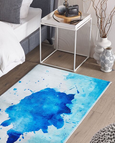 Koberec viacfarebný polyester 80 x 150 cm abstraktný vzor s krátkym vlasom moderný štýl obývačka spálňa