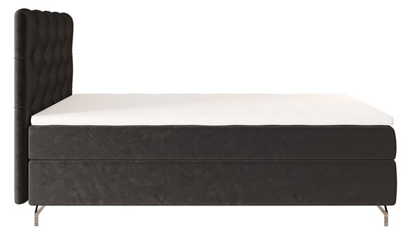 Čalúnená boxspringová posteľ 120x200 ADRIA 2 - tmavo šedá