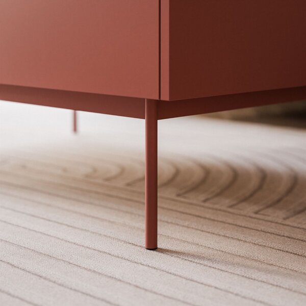 KONFERENČNÝ STOLÍK LUCCA CERAMIC RED / DUB LINEA 97 cm